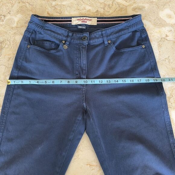 Saint James Patricia Medium Blue Stretch Denim Pants - Picture 11 of 16
